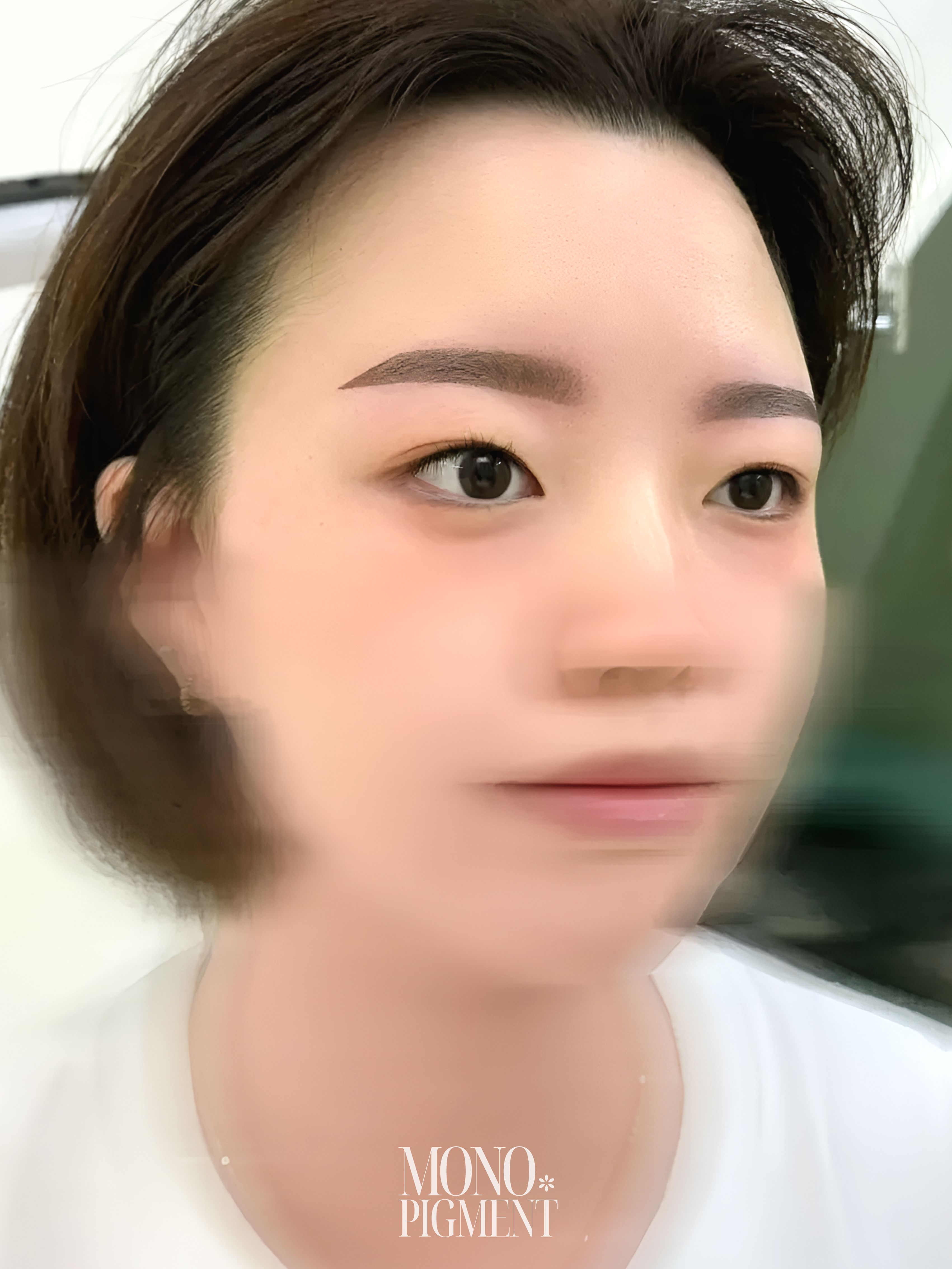 PMU 여자 눈썹 시술 전후 6